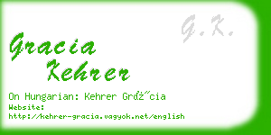 gracia kehrer business card